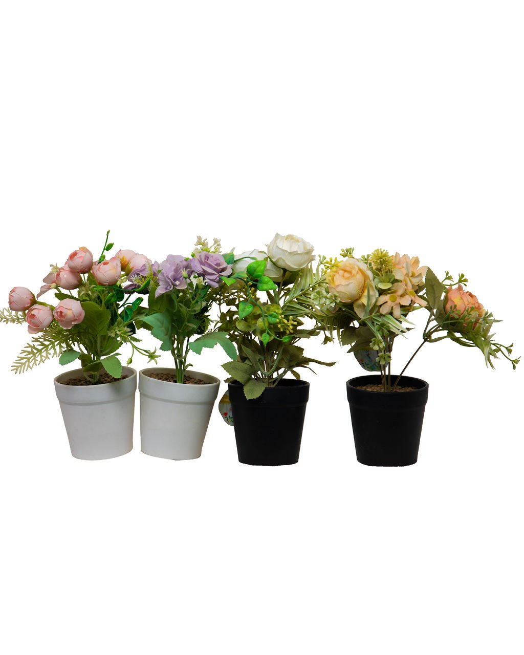Set of 3 Mixed Pastel Potted Plants